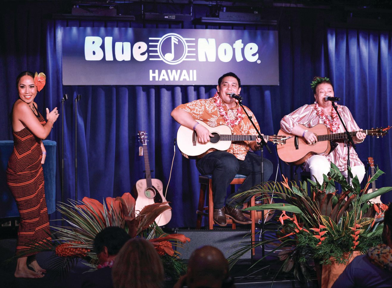 Malia Mahi, Kala‘e Camarillo and Sistah Robi Kahakalau at Best Buddies Champion of the Year Friendship Jam, Blue Note Hawai‘i PHOTO: BY ALDEN FUKUSHIMA