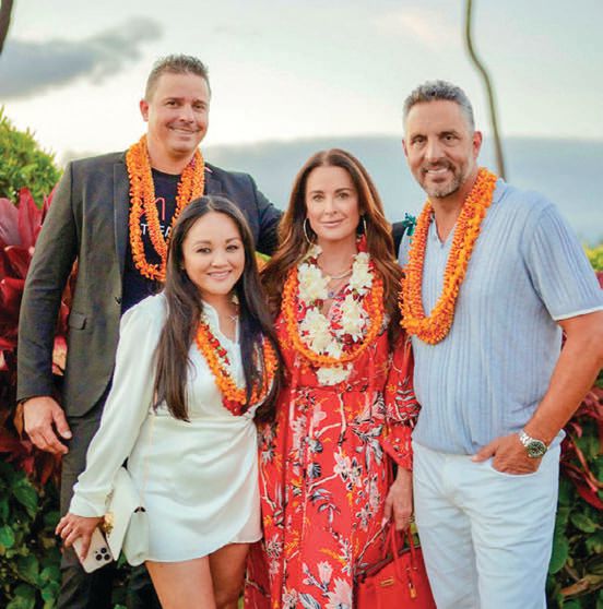 CEO Mauricio and Kyle Umansky with managing partners at The Agency Maui Gerrit and Yvienne Peterson (at left ). H PHOTO BY DANLEE ROSAL PHOTOGRAPHY

