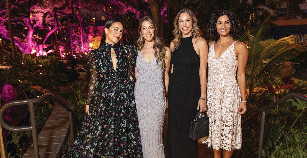 From left: Malia Zannoni (this year’s chairperson), Taylor Moore, Shayla Barberi and Christina Farias at the annual Opera Ball PHOTO: BY DREW ALTIZER/COURTESY OF HAWAI’I OPERA THEATRE
