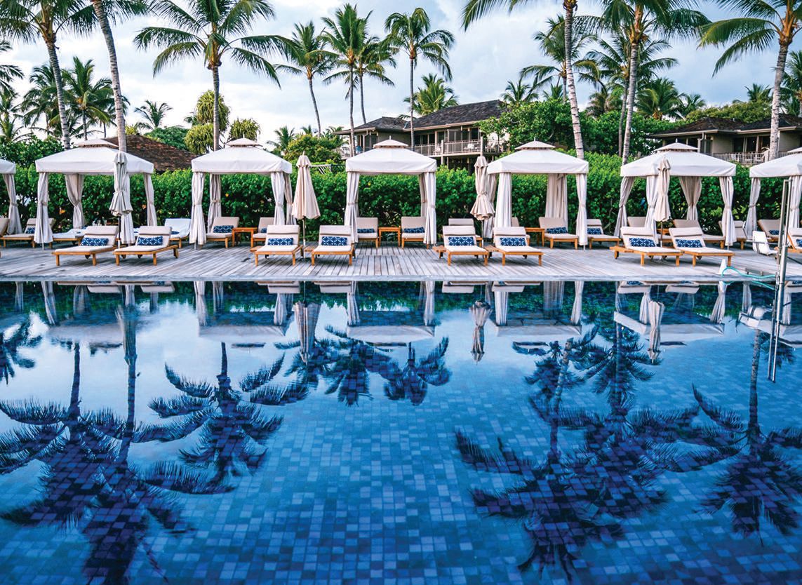 Beach Tree pool has been nicknamed the quiet pool for its serene atmosphere. Keep your decibels to a minimum. PHOTO COURTESY OF FOUR SEASONS RESORT HUALĀLAI