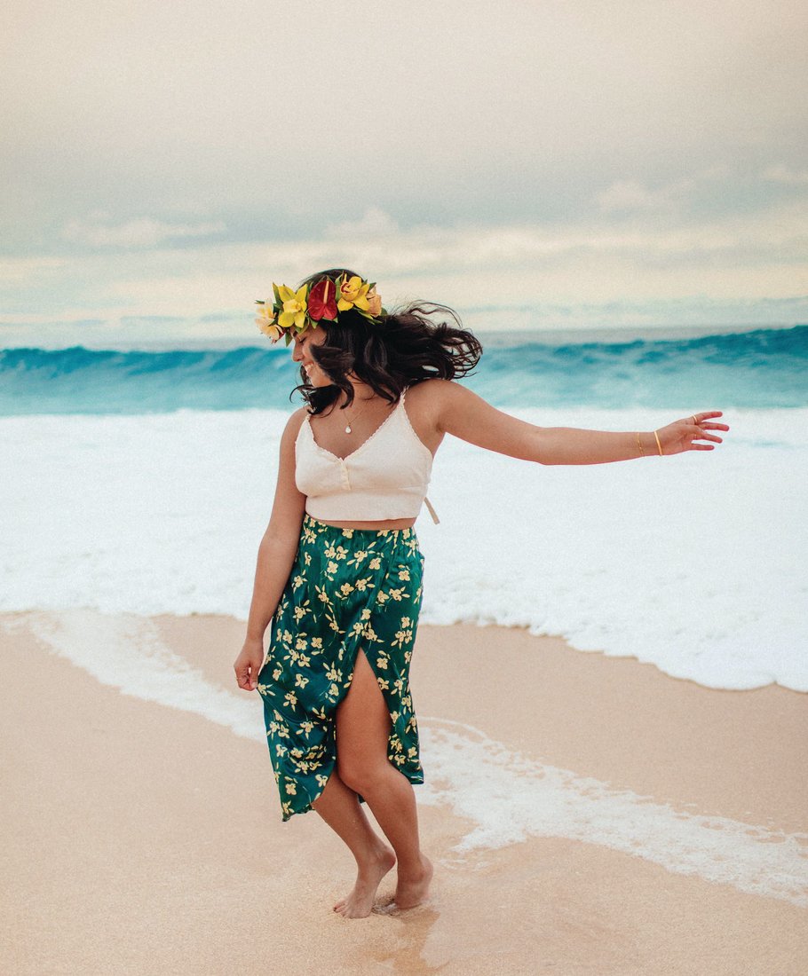 “I grew up in Hawai‘i and having ‘aloha’ was a huge part of how I was raised—to be kind and spread love,” says lifestyle and beauty YouTuber Ava Jules. PHOTO BY SIENNA MORALES