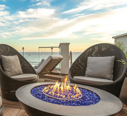 Up on the rooftop deck, s’mores can be enjoyed using the fire pit as the sun sets. PHOTO COURTESY OF AQUA-ASTON HOSPITALITY