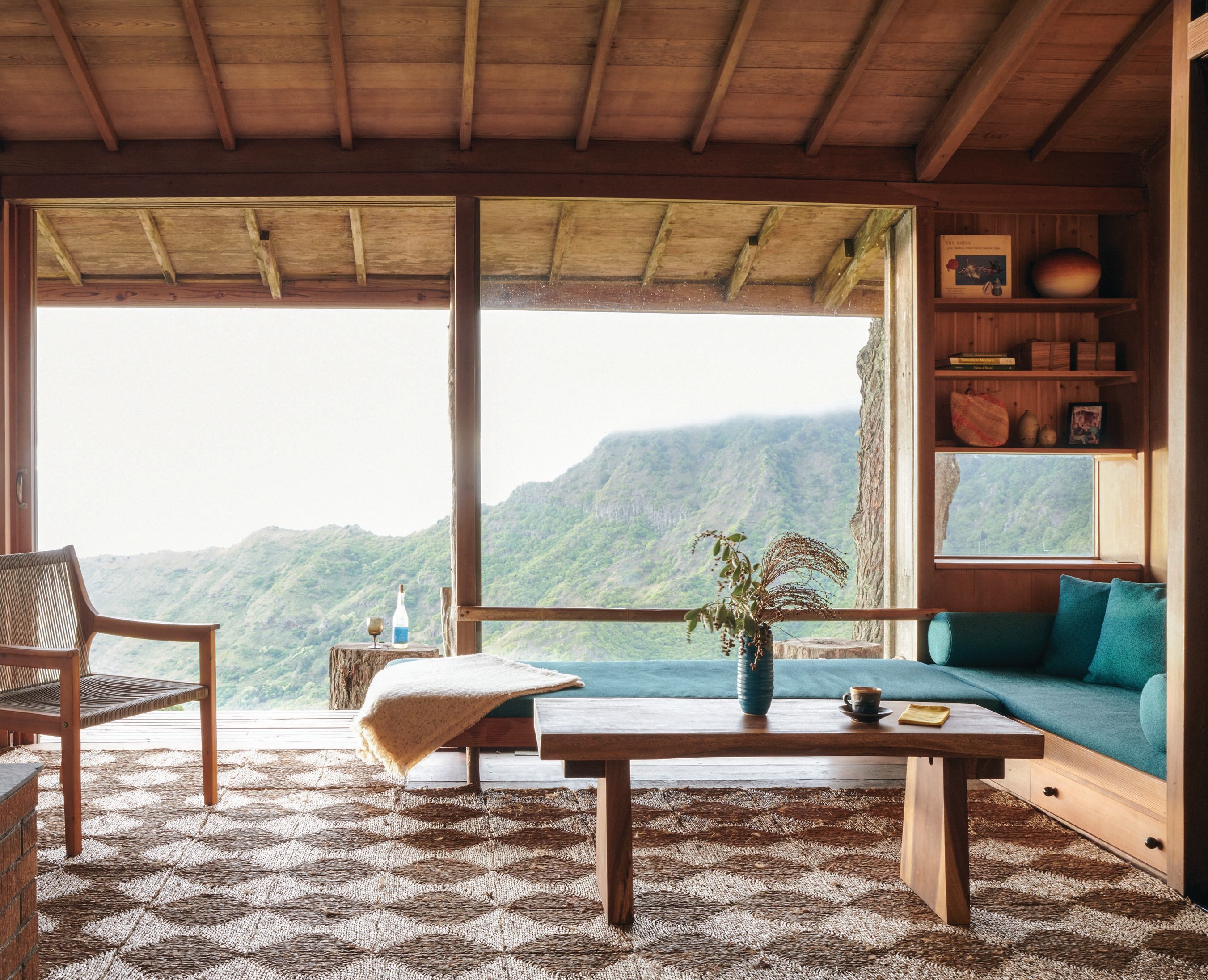 Vladimir Ossipoff typically brought his whole family along with his colleagues for the weekend to the Palehua cabin, which sits at an elevation of 2,500 feet in the Wai‘anae mountain range. Photographed by Paul Strouse Styled by Andrew Mau, Courtney Monahan and Roberta Oaks