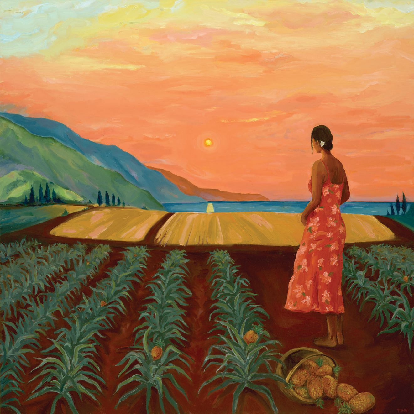 “Plantation” (oil on canvas), 36 inches by 36 inches, private commission PHOTO COURTESY OF TUNG ISLAND